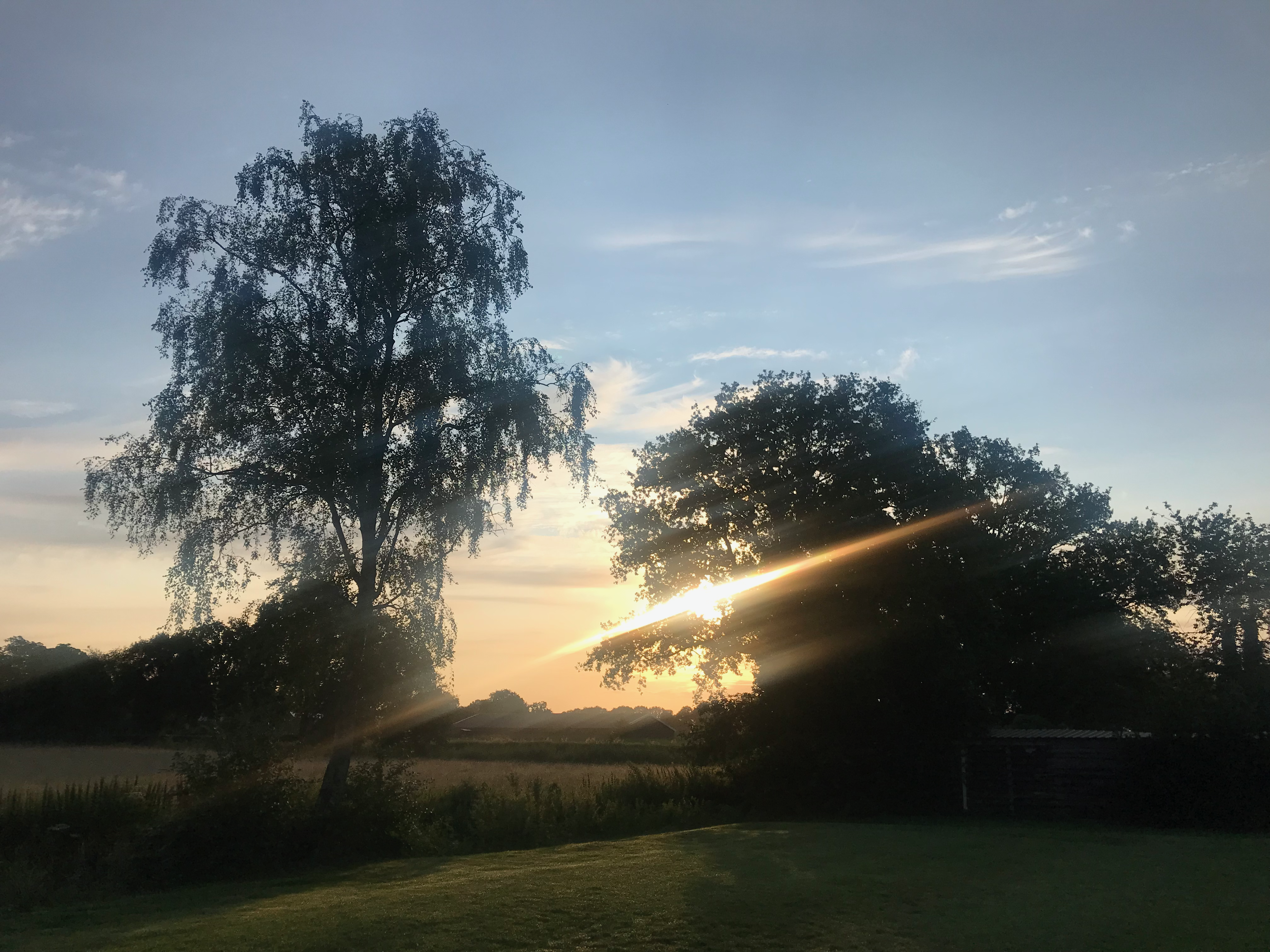 Ochtend Stemming in Noordscheschut Rond De Zomer Zonne Wende